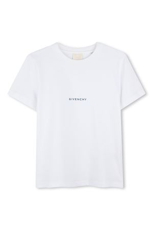 T-shirt in cotone biologico bianco GIVENCHY KIDS | H3071910P